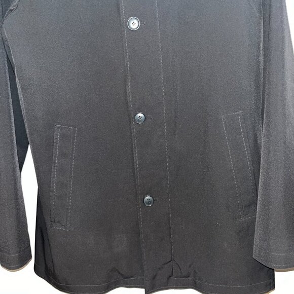 BLACK BROWN 1826 Hooded Jacket - Full Zip Dress Raincoat Overcoat - EUC -40R - Picture 3 of 16